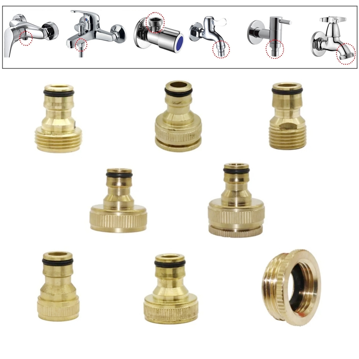 Spoke Nipple Brass - Keran kuningan berulir, 1/2 
