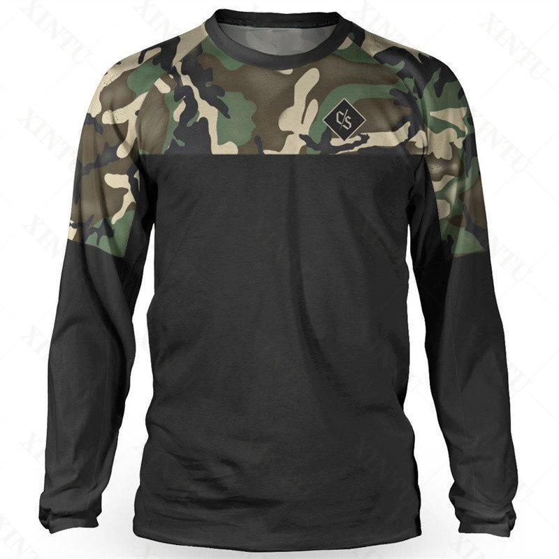 Mountain Biking Downhill - Jersey Pria Pengendara Longgar DH Setelan