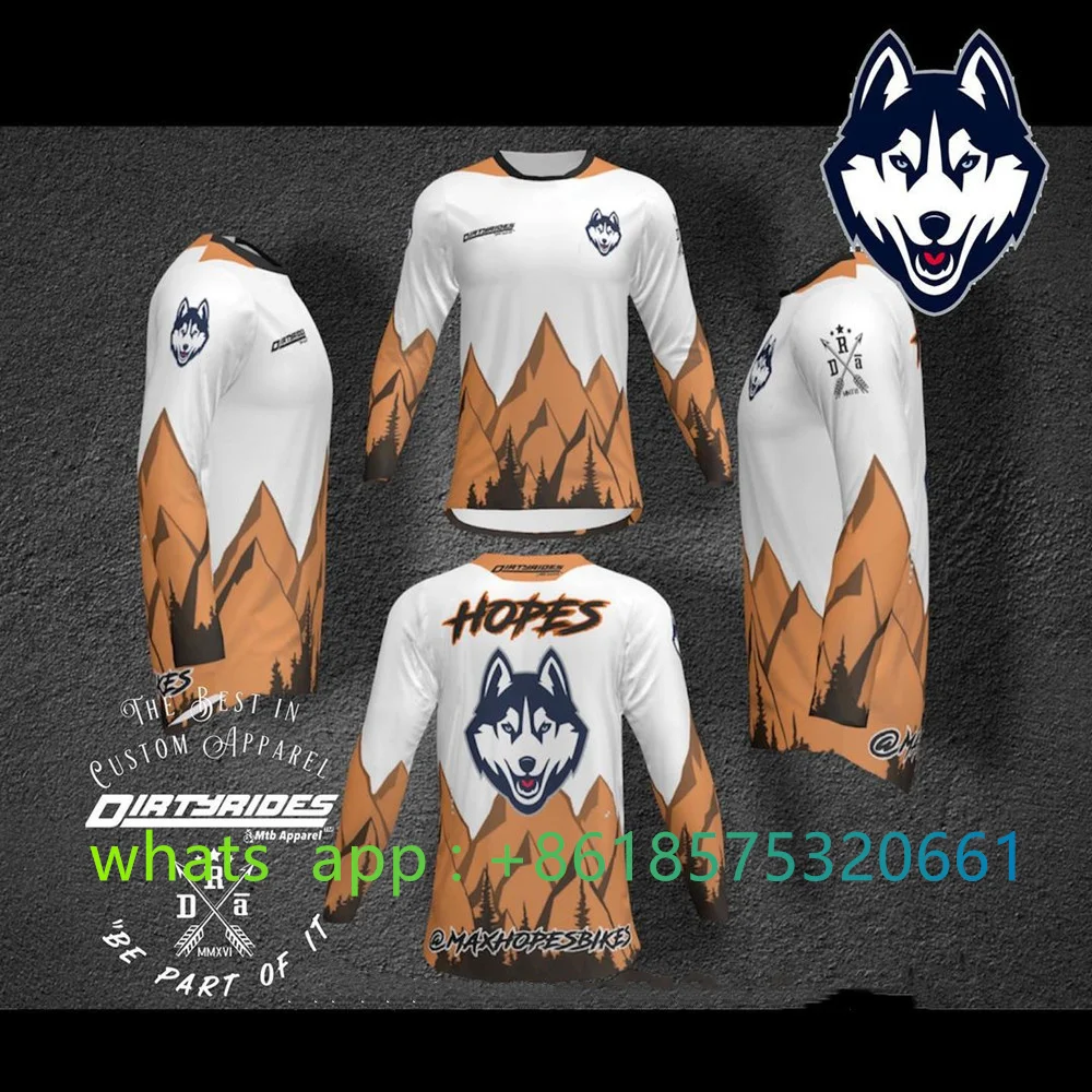 Enduro Moto Sepeda Jersey Leng - Mountain Biking Gear For Men ulasan dan harga
