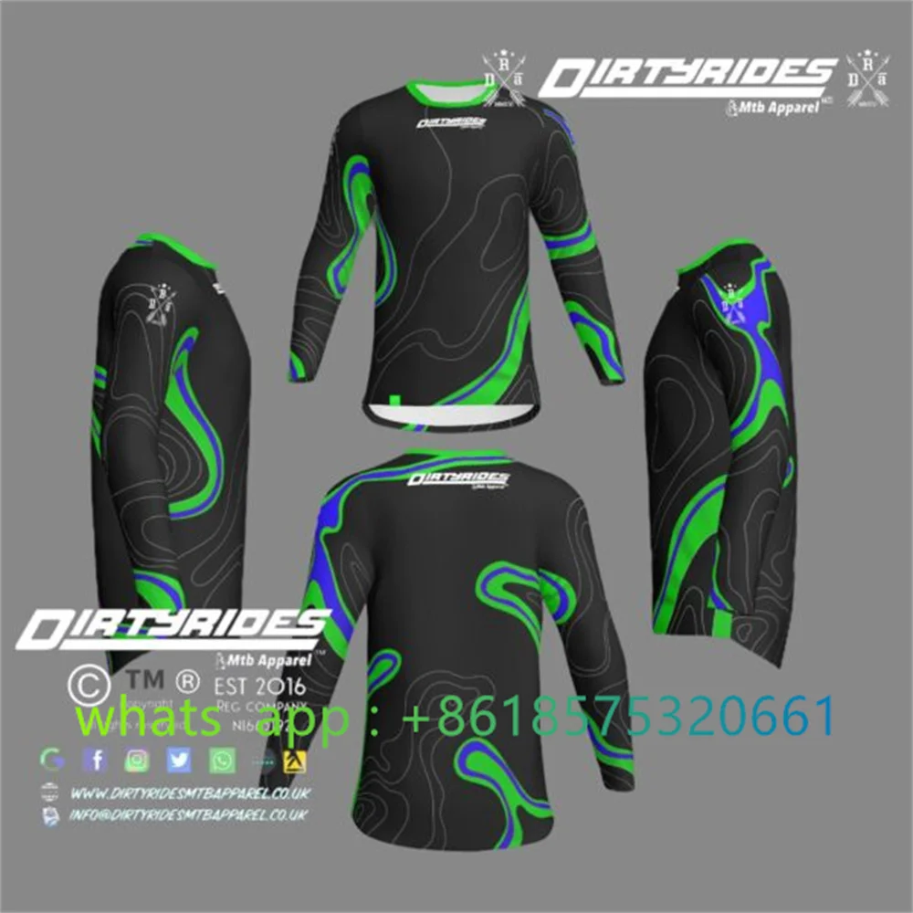 Enduro Moto Sepeda Jersey Leng - Mountain Biking Gear For Men ulasan dan harga