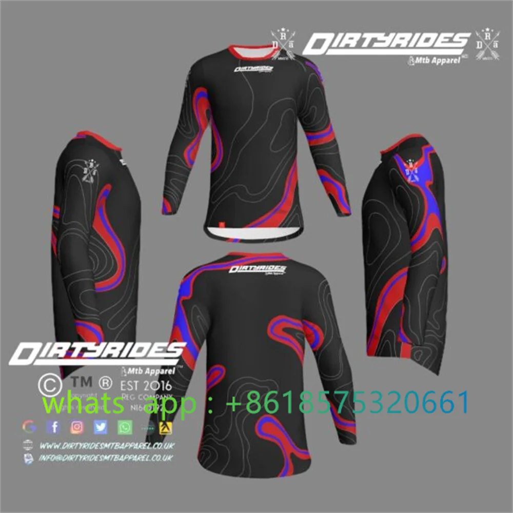 Enduro Moto Sepeda Jersey Leng - Mountain Biking Gear For Men ulasan dan harga