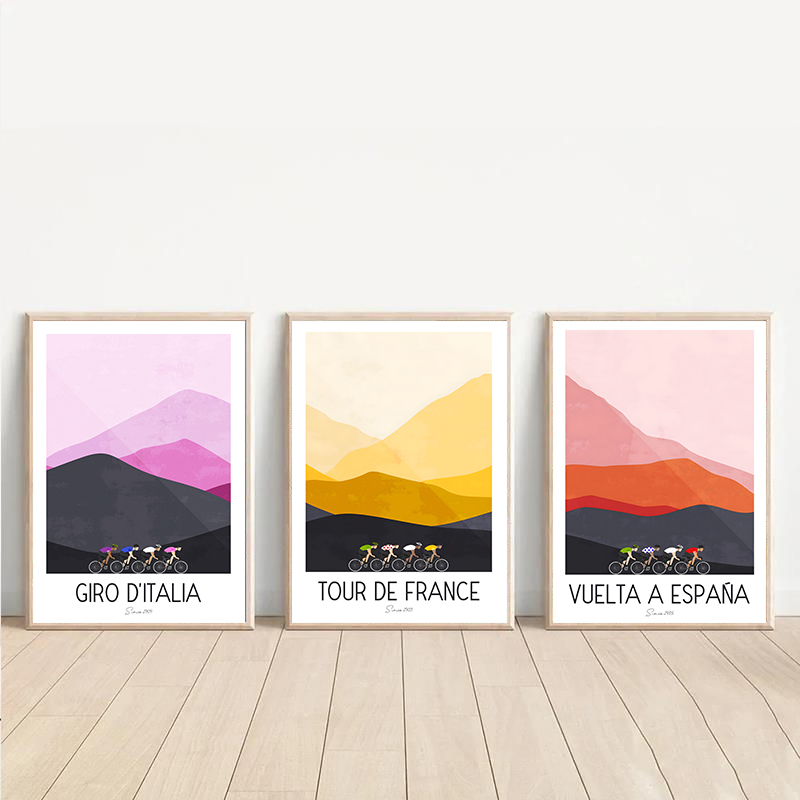 Lukisan Kanvas Poster Balap Se - Mountain Biking France ulasan dan harga