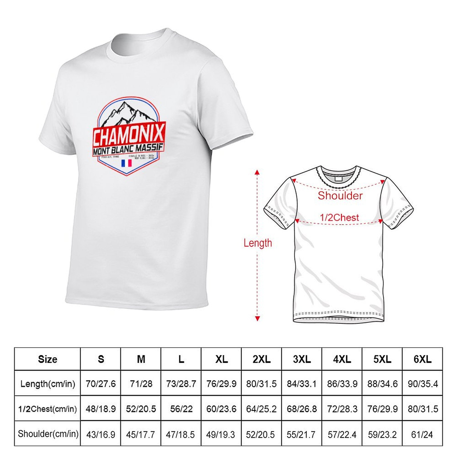 Kaos Retro Ski Chamonix Mont B - Mountain Biking France ulasan dan harga