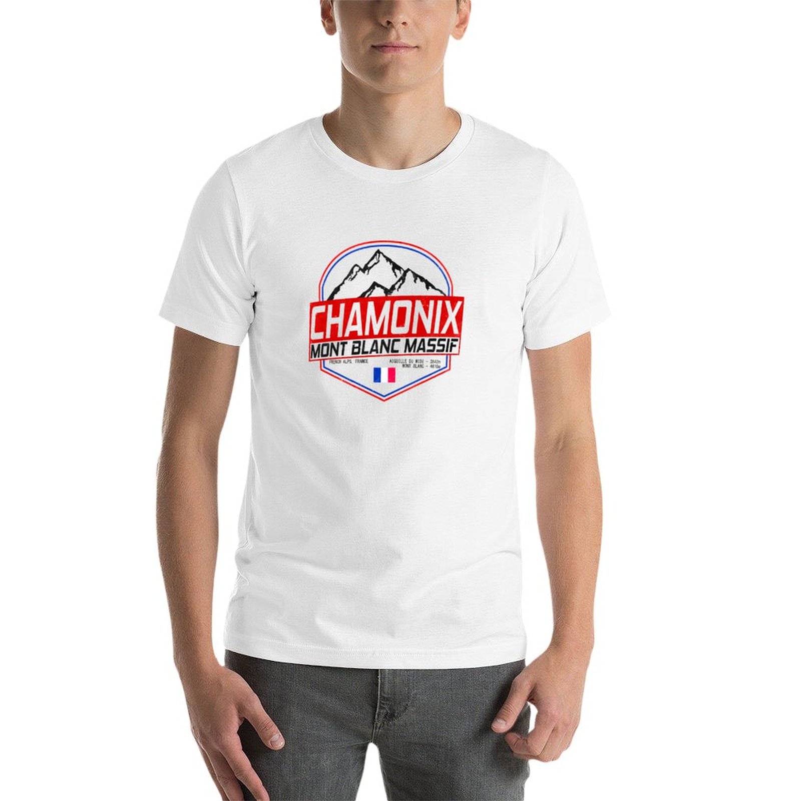 Kaos Retro Ski Chamonix Mont B - Mountain Biking France ulasan dan harga