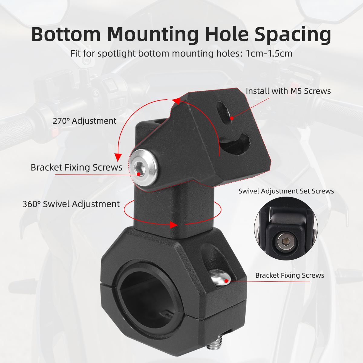 1/2 Buah Braket LED Universal  - Mountain Biking Derby ulasan dan harga